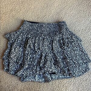 Hollister Navy and White ultra high rise  Mini Skirt
